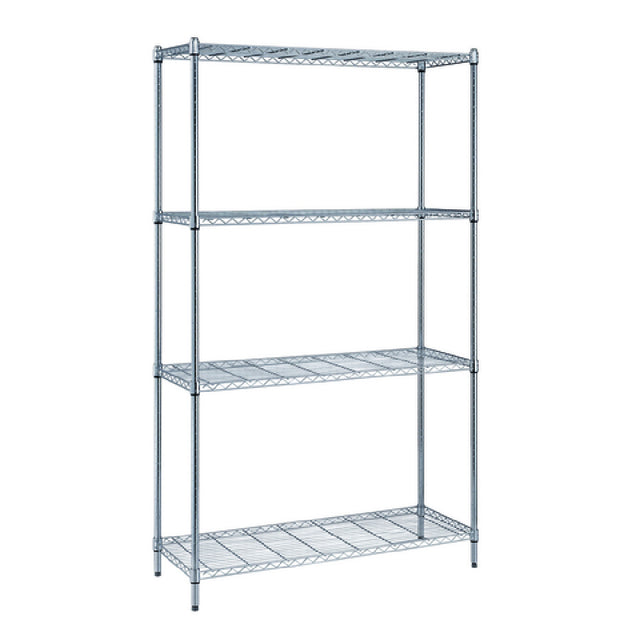 Quantum RWR72-1836LD_BLACK - Convenient Shelving Unit Pack, 4-tier, 36"W X 18"D X 72"H