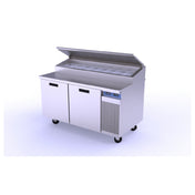 Randell 8260N-290 Refrigerated Raised Rail Prep Table Two-section 60" W