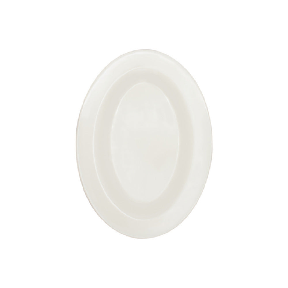 CAC China MLDRE-13 Dwight Oval Platter 11.5"W X 8.25"D X 1"H Rolled Edge(Sold By Case)
