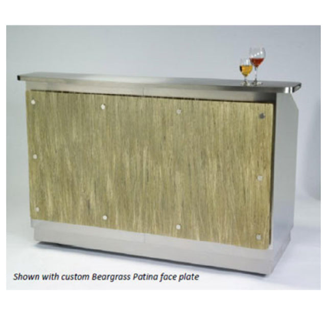 Geneva 76111 Wilson Portable Bar 72"W X 30"D X 47-1/2H" Stainless Steel Interior With Acrylic Face Plate