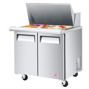 Turbo Air EST-36-N6-V E-line Sandwich/Salad Unit Two Section 36-3/8"W X 30"D X 37"H