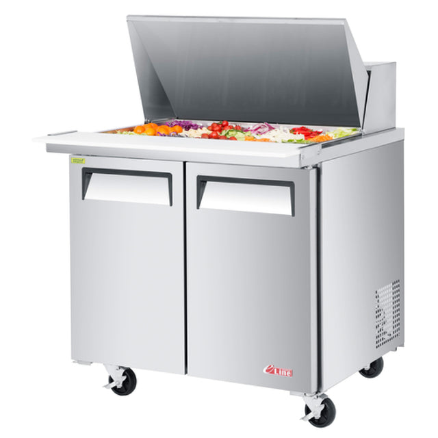 Turbo Air EST-36-N6-V E-line Sandwich/Salad Unit Two Section 36-3/8"W X 30"D X 37"H