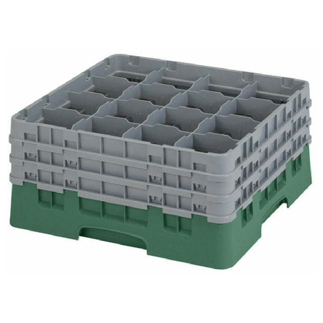 Cambro 16S738119 Camrack® Glass Rack With (3) Soft Gray Extenders Full Size