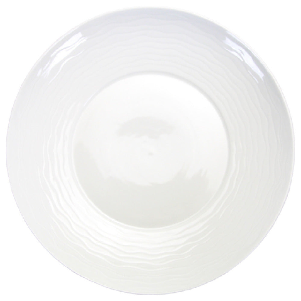 International Tableware WA-54 Plate 11-1/4" Dia. X 2"H Wide Patterned Rim
