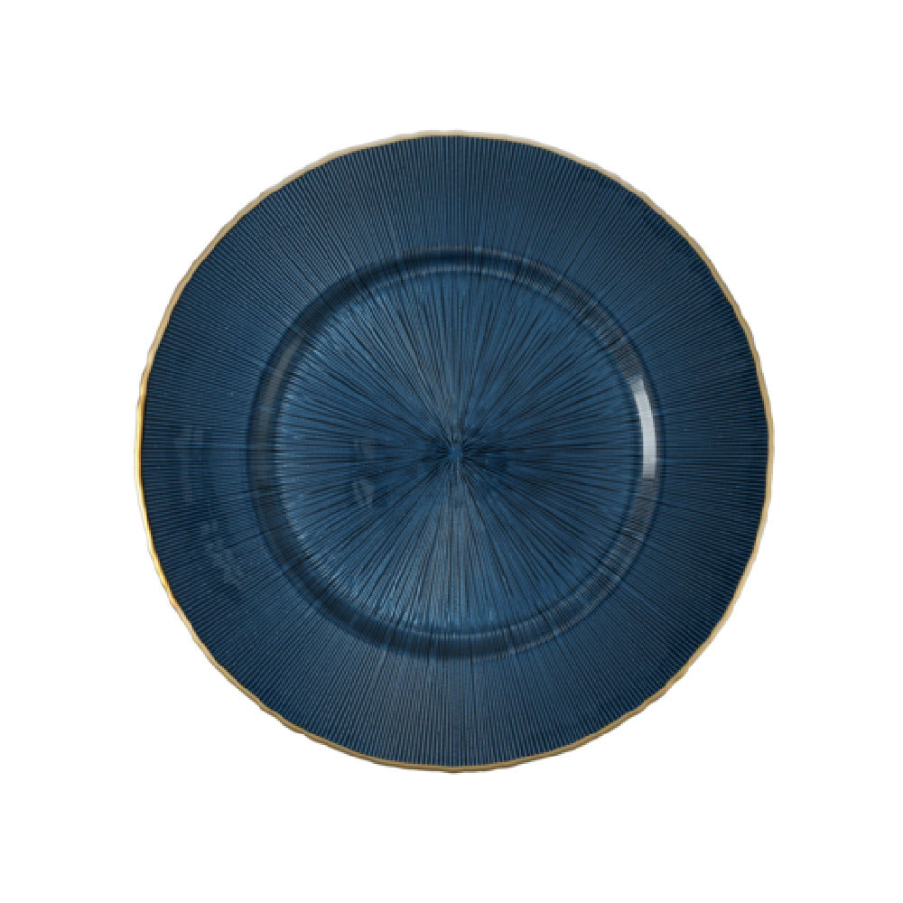 Fortessa AURORABL.14 Aurora Blue/Gold Charger Plate 13" Round