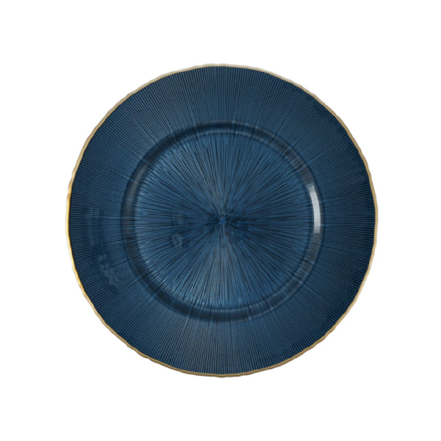 Fortessa AURORABL.14 Aurora Blue/Gold Charger Plate 13" Round