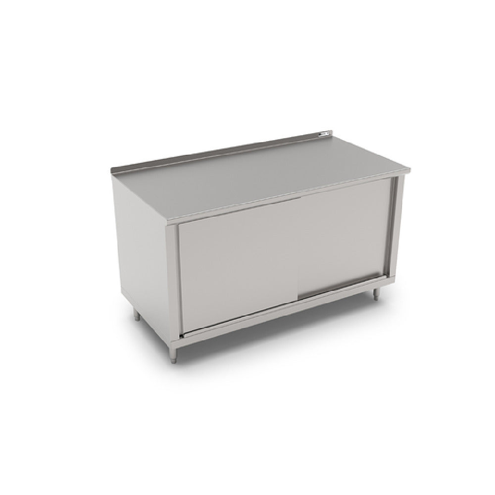 John Boos 4CS4R1.5-2484 Work Table Cabinet Base With Sliding Doors 84"W X 24"D