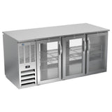 Beverage Air BB72HC-FG-PT-S - Refrigerated Open Food Rated Back Bar Pass-Thru Storage Cabinet