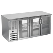 Beverage Air BB72HC-FG-PT-S - Refrigerated Open Food Rated Back Bar Pass-Thru Storage Cabinet