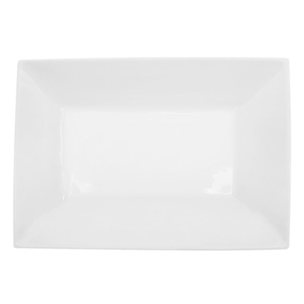 CAC China KSE-C13 Kingsquare Platter 11-3/4"L X 8-1/4"W X 1-3/4"H Rectangular