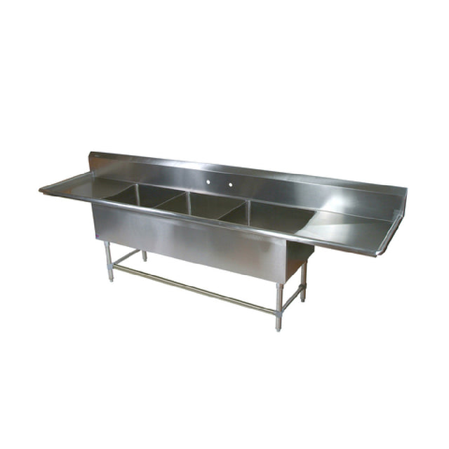John Boos 3PB20-2D24 Pro-Bowl Sink 3-compartment 111-1/4"W X 25-1/2"D X 44-1/16"H Overall Size