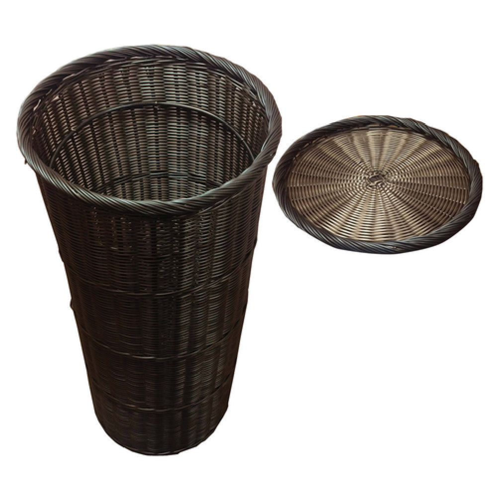 Omcan 41770 (41770) Tapered Basket With Round Tray 19" Diameter X 36" H Brown Weave Pattern