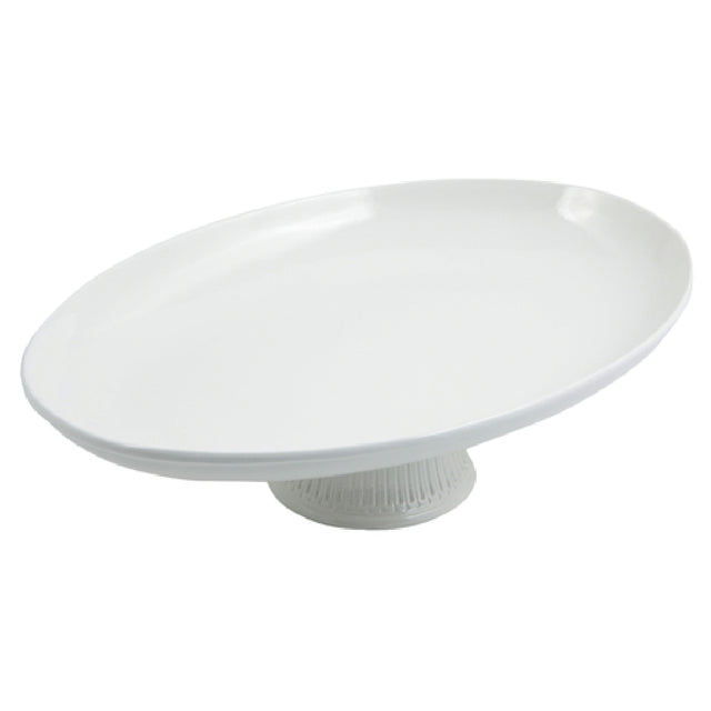 Bon Chef 20269059WHTM Platter 17" X 12-1/4" X 5" H Pedestal Coupe