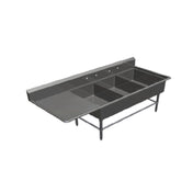 John Boos 43PB2028-1D24L Pro-Bowl Sink 3-compartment 88-3/16"W X 33-1/2"D X 44-1/16"H Overall Size