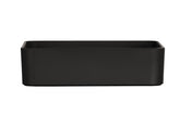 A rectangular, matte black Hudson Bowl with smooth rounded corners and edges, viewed from the front against a white background. This deep melamine bowl is dishwasher safe and features no visible handles, designs, or markings.