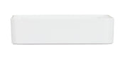 A rectangular white ceramic Hudson Bowl with smooth sides and rounded corners, shown from the side against a plain white background. The dish appears empty and has a minimalist, modern design.
