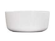 A plain white Oslo bowl with smooth, rounded edges and a matte finish. The bowl is empty and photographed against a white background, emphasizing its simple, minimalist design. This dishwasher safe bowl blends practicality with style.