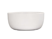 A plain, round, white Oslo bowl is shown against a white background. The bowl has smooth sides, a slightly curved rim, and no visible patterns or decorations. Dishwasher safe, it appears empty and is viewed from a slight side angle.