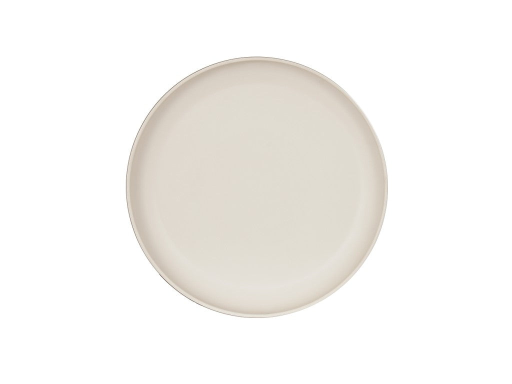 A plain, round, off-white ceramic Sophie Pasta Bowl is shown from above against a white background, featuring a smooth surface and a subtle rim around the edge.