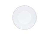 A plain, round white Nova Bowl is centered on a white background, viewed from above. The bowl is empty and features a smooth, minimalist design without any patterns or decorations.