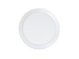A plain, round 14" white bowl is centered on a white background. The Cal-Mil Nova Bowl features a smooth surface with a subtle raised rim and no patterns or textures, creating a minimalist and clean appearance.
