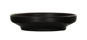 A shallow, round Nova Bowl in matte black with gently curved sides and a slightly raised base, viewed from the side against a white background. The smooth 9" coupe rim and base create a modern, minimalist appearance.
