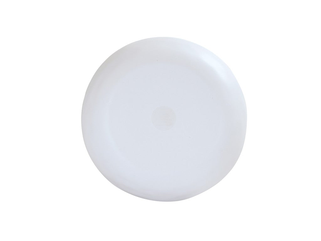 A plain, round 30 oz. melamine Carmel Pasta Bowl is centered on a white background. The bowl is smooth with no patterns, decorations, or visible texture, and is photographed from directly above.