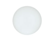 A plain, round white melamine bowl is centered on a white background. The bowl has a subtle texture with fine concentric rings and no visible decoration, giving it a simple and minimalist appearance similar to the Charlotte Bowl.