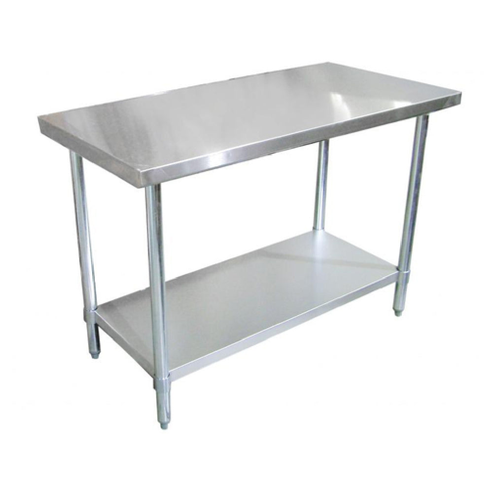 Omcan 43183 (43183) Standard Work Table 30"W X 18"D X 34"H 18/430 Stainless Steel Flat Top