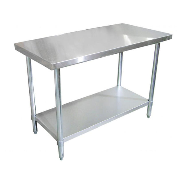 Omcan 43183 (43183) Standard Work Table 30"W X 18"D X 34"H 18/430 Stainless Steel Flat Top