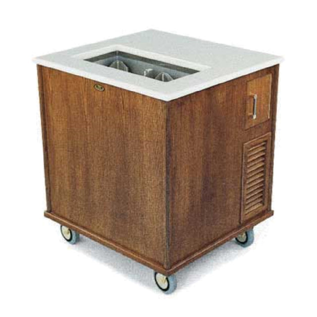 Forbes Industries 5426 Plate Dispenser Cart Wood Veneer Cabinet Solid Wood Molding