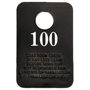 Royal ROY CRC 1-100 - Coat Check, 2" X 3" With 1/2" Dia. Opening, Numbered 1-100
