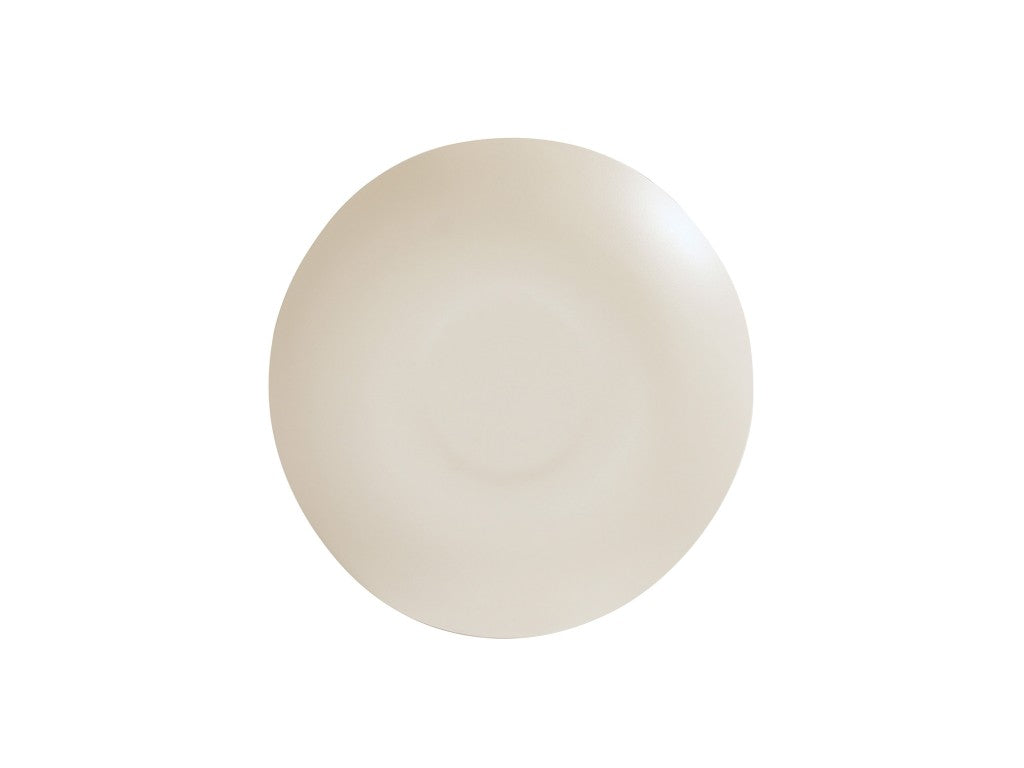 A plain, round, off-white Bali Pasta Bowl made of ceramic is viewed from above, centered on a white background. The bowl has a smooth, slightly glossy finish and a shallow rim, with no visible patterns or decorations.