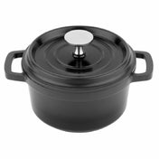 GET Enterprises CA-013-GR/BK Heiss™ Induction Dutch Oven 3/4 Qt. (15/16 Qt. Rim Full) 6" Dia. X 2-7/8"H