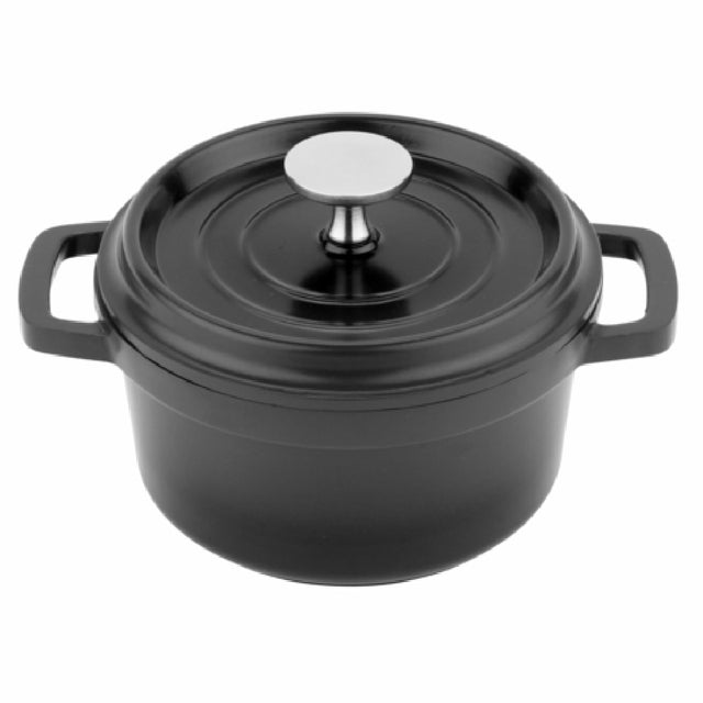 GET Enterprises CA-013-GR/BK Heiss™ Induction Dutch Oven 3/4 Qt. (15/16 Qt. Rim Full) 6" Dia. X 2-7/8"H