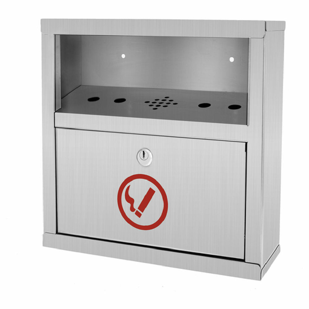Alpine Industries ALP490-02-SS Quick Clean Cigarette Disposal Station 12-1/5"W X 4-1/5"D X 12-1/5"H
