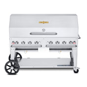 Crown Verity CV-MCB-60-1RDP-NG Mobile Outdoor Charbroiler Natural Gas 58" X 21" Grill Area