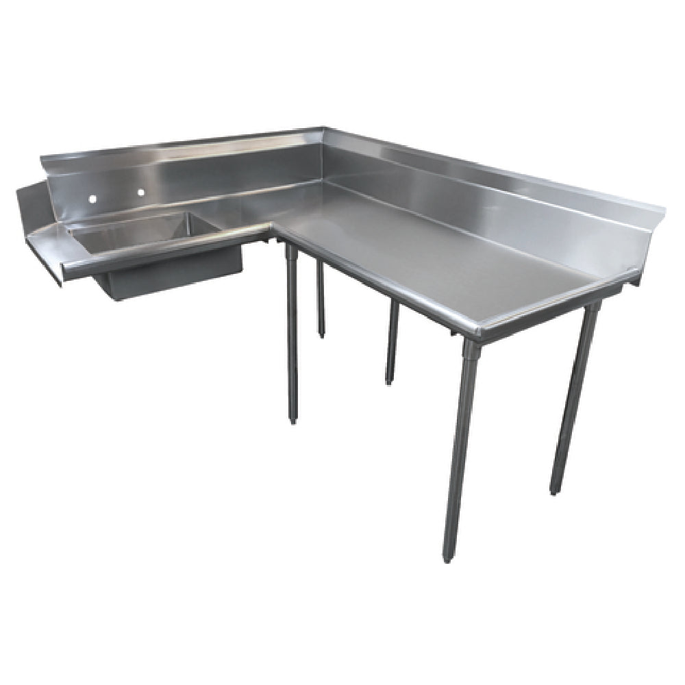 Advance Tabco DTS-K60-84R Korner-Soil Dishtable L-shaped Attaches To Right Of Dish Machine Operator