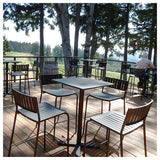 Emuamericas, Llc E148-24 - Bridge Stacking Barstool, Armless, Outdoor/indoor