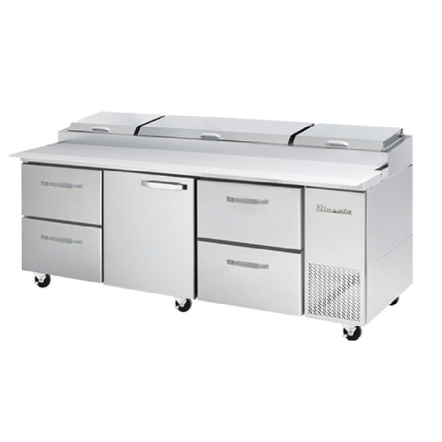Blue Air BAPP93-D4LR-HC - Pizza Prep Table, Three-section, 93-1/4"W