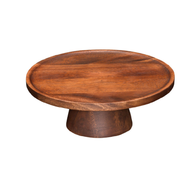 Palate & Plate WP-2048 - Cake Stand Display, 8-1/2" Dia. X 3-1/2"H, Acacia Wood