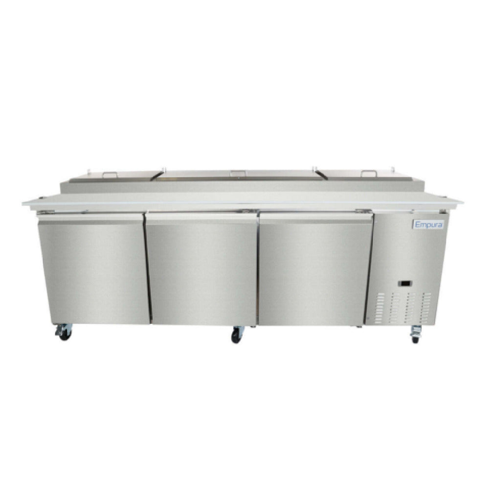 Empura E-KPP93 - Pizza Prep Table, 94.2"W X 32.3"D X 41.3"H, 22 Cu. Ft. Capacity