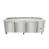 Empura E-KPP93 - Pizza Prep Table, 94.2"W X 32.3"D X 41.3"H, 22 Cu. Ft. Capacity