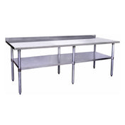 Hubert 28W-075 - Kratos® 430 Stainless Steel Work Table, 96"W X 24"D X 36"H, 18 Gauge Type 430-series Stainless Steel Top