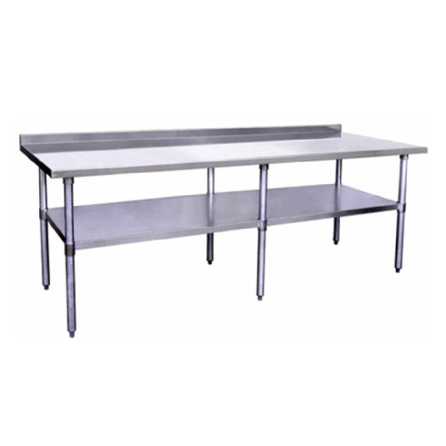 Hubert 28W-075 - Kratos® 430 Stainless Steel Work Table, 96"W X 24"D X 36"H, 18 Gauge Type 430-series Stainless Steel Top