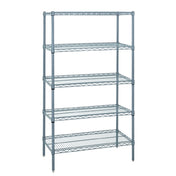 Quantum WR86-1272GY-5 Wire Shelving Starter Kit 72"W X 12"D X 86"H 600 800 Lb. Capacity
