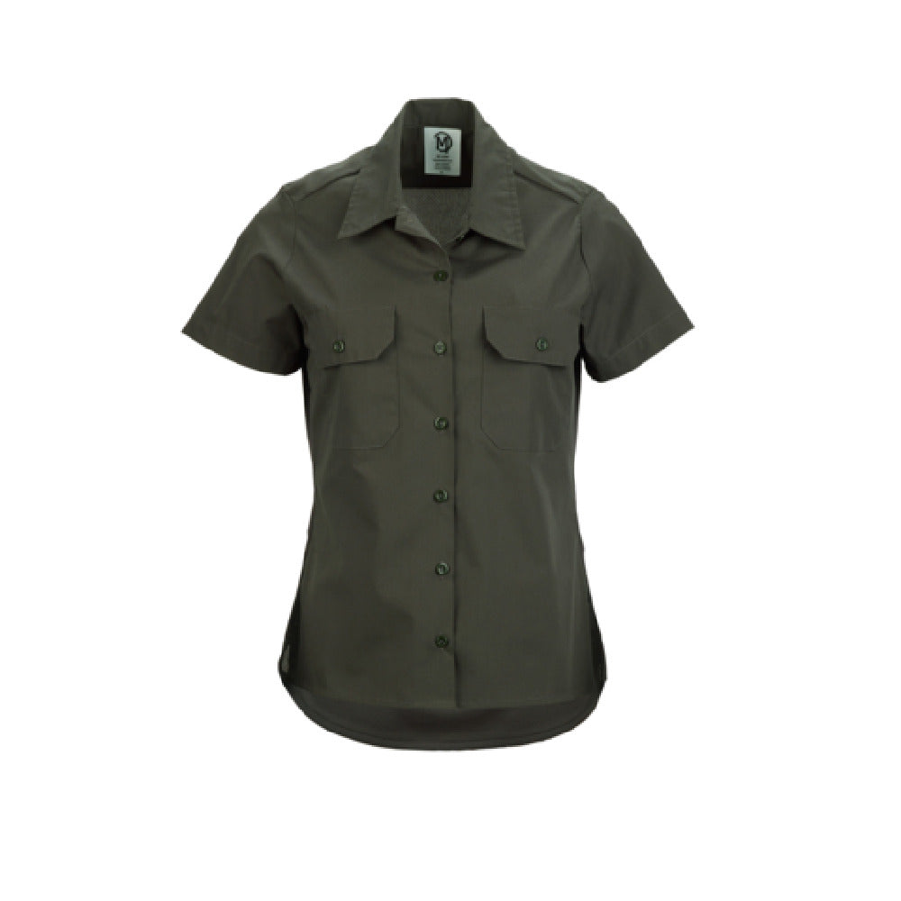 Mercer Culinary M60350OL3X Metro Edge® Brewer/Work Shirt Women's (7) Traditional Buttons