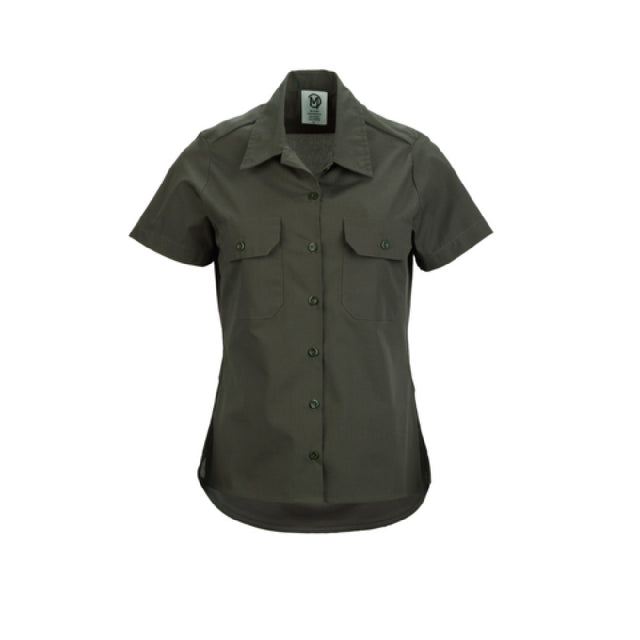 Mercer Culinary M60350OL3X Metro Edge® Brewer/Work Shirt Women's (7) Traditional Buttons