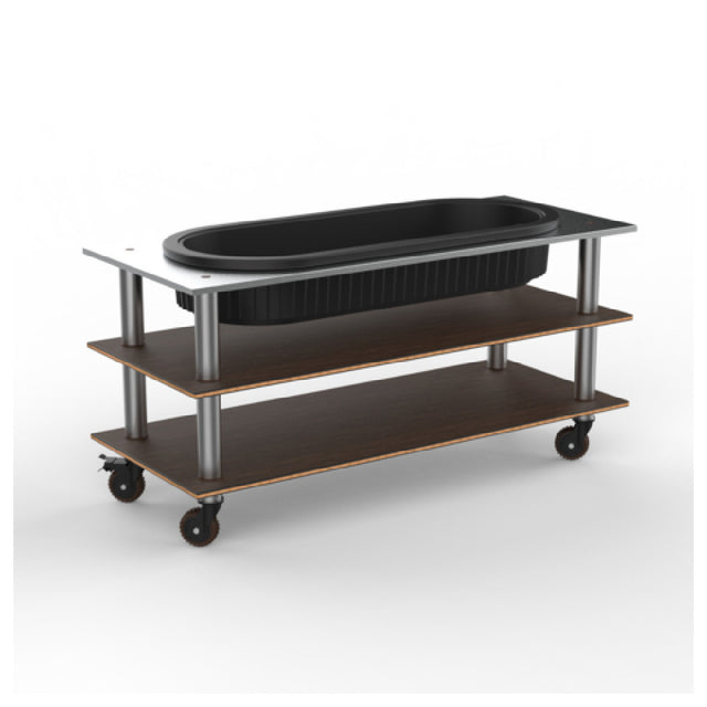 Steelite MGCMLE03WSXH - Modular Salad Bar Unit Mango Brushed Stainless Stee, 71.0" X 29.5" X 35.0"