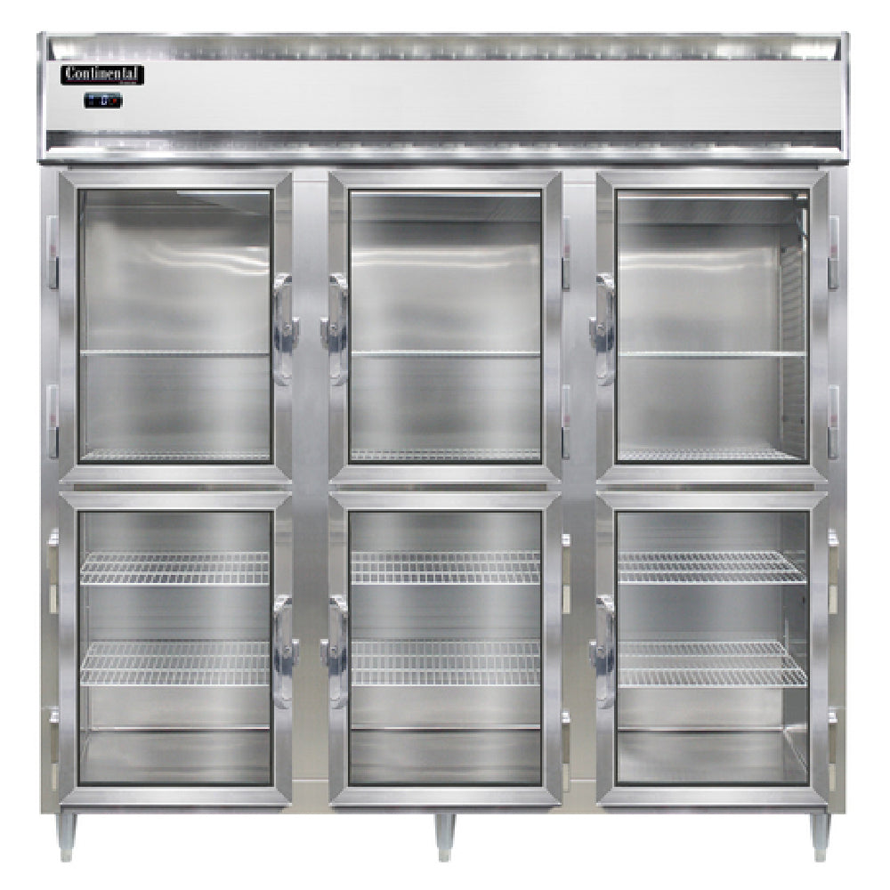 Continental Refrigerator DL3F-SS-GD-HD Designer Line Freezer Reach-in Three-section